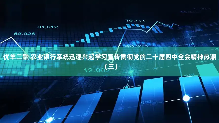 优羊二融 农业银行系统迅速兴起学习宣传贯彻党的二十届四中全会精神热潮（三）